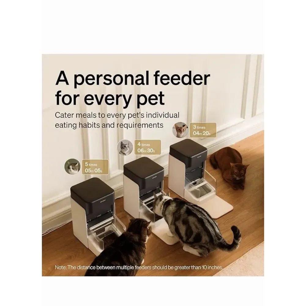 PETLIBRO RFID Automatic Cat Feeder, Collar Tag-Activated 3L, COFFEE